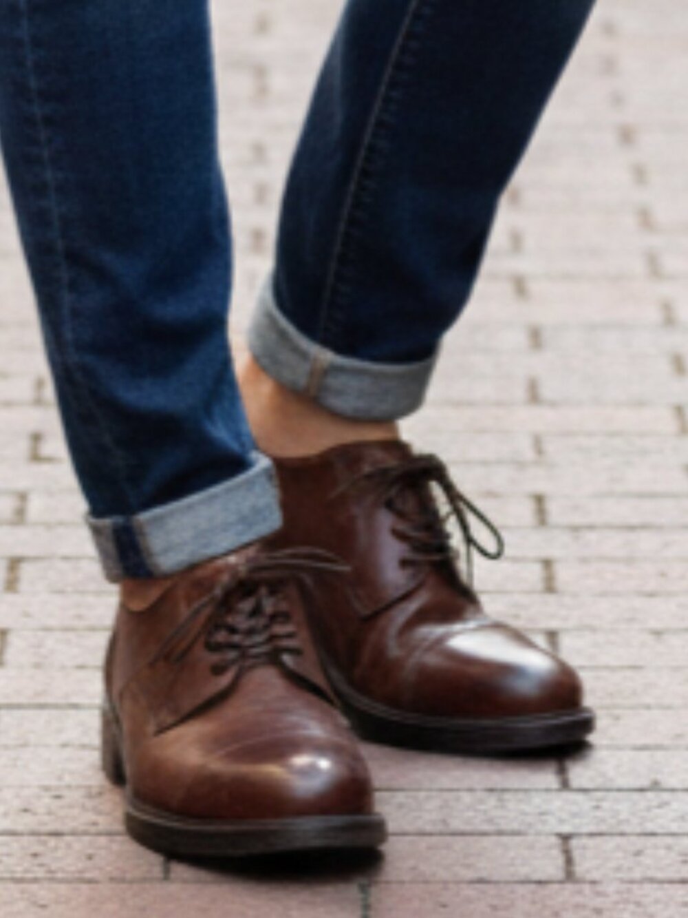 Johnston & Murphy Derby Shoes 8M Brown Tabor Cap Toe